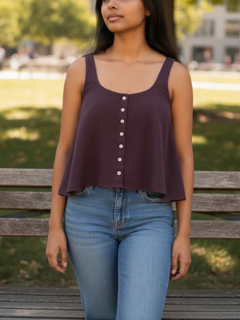 NWT ZARA Cropped Flare Tank Top L